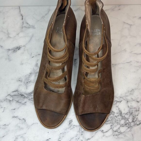 Eileen Fisher James Strappy Block Heel Sandal 10 - Picture 2 of 7